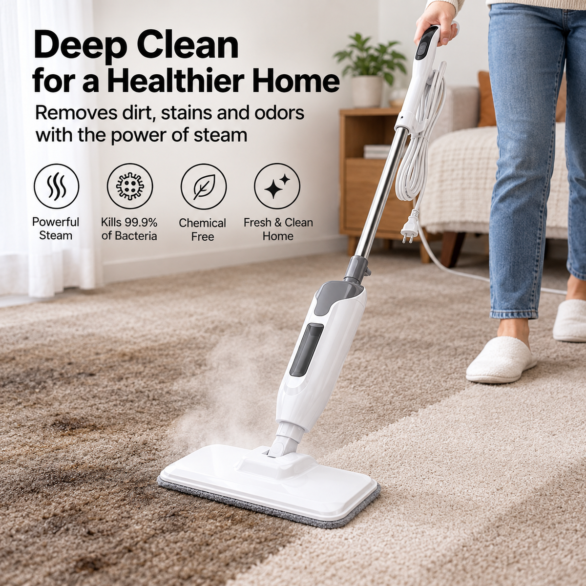 Rugora™ DeepClean Carpet Cleaner – Carpet, Rug & Upholstery Stain Cleaning Machine