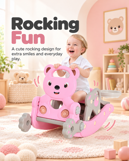 TumbleNest™ 5-in-1 Toddler Slide & Climber Playset – Foldable Indoor & Outdoor Playground with Basketball Hoop, Ring Toss & Detachable Stool